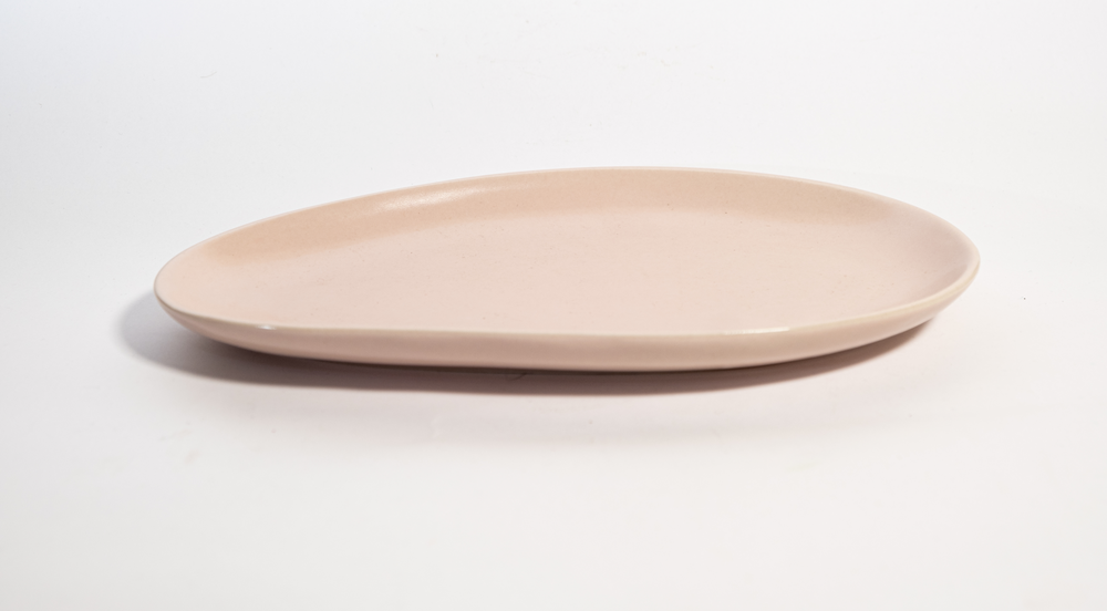 Handmade Ceramic Oval Platter Set of 2, Oval serving Tray